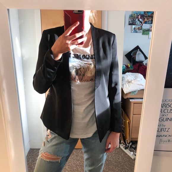 H&M Jackets & Blazers - H&M satin trim blazer